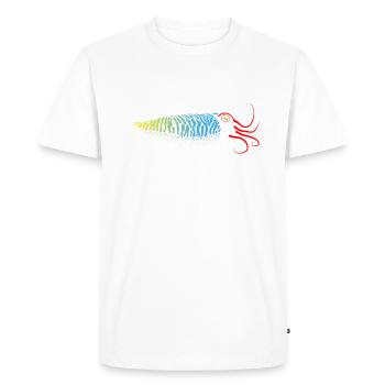 Sépia, Calmar dégradé - T-shirt Premium bio Homme - blanc - Devant - Nico (187cm)