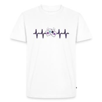 Astuces de carte Heartbeat Wizard - Magie - T-shirt Premium bio Homme - blanc - Devant - Nico (187cm)