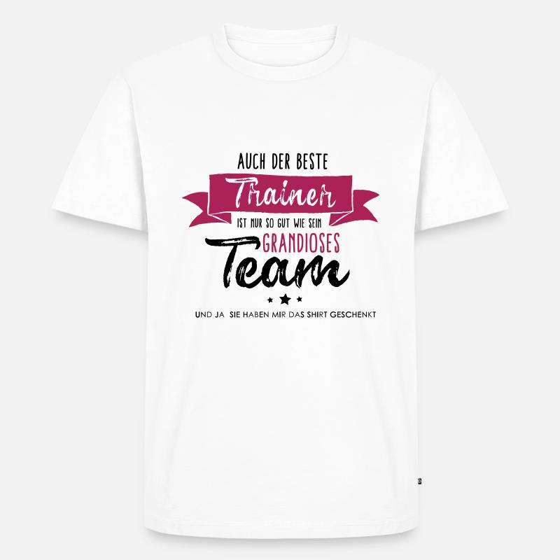 Trainer - Männer Premium Bio T-Shirt - Weiß