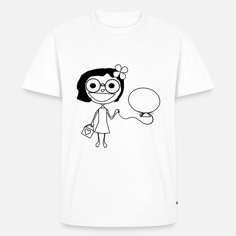Mädchen - Männer Premium Bio T-Shirt - Weiß