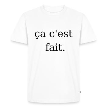 ça c'est fait - T-shirt Premium bio Homme - blanc - Devant - Nico (187cm)