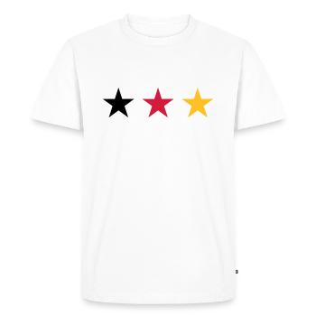 Three stars Germany flag - Men's Premium Organic T-Shirt - white - Front - Nico (187cm)