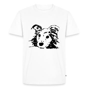 Chien, amant, cadeau, idée cadeau - T-shirt Premium bio Homme - blanc - Devant - Nico (187cm)