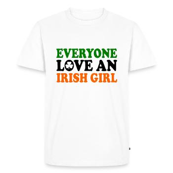 everyone loves an irish girl - Männer Premium Bio T-Shirt - Weiß - Vorne - Nico (187cm)
