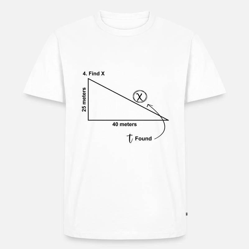 Mathematik Fun Find X - Männer Premium Bio T-Shirt - Weiß