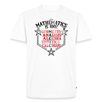 Cadeau de blague math math prof enseignant - T-shirt Premium bio Homme - blanc - Devant - Nico (187cm)