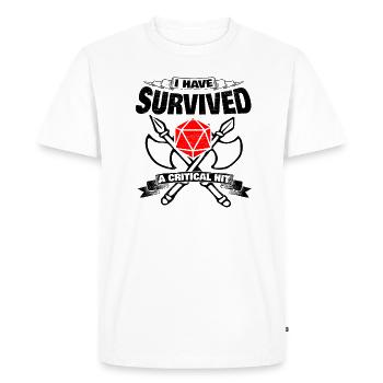 RPG Gamer Hit Axe Joke Cadeau - T-shirt Premium bio Homme - blanc - Devant - Nico (187cm)