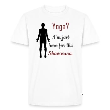 Yogi Yoga Teacher Shavasana Asana Meditation - Men's Premium Organic T-Shirt - white - Front - Nico (187cm)