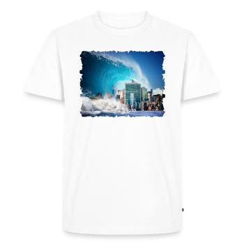 Tsunami Apocalypse New York Cool T-Shirt Gift - T-shirt Premium bio Homme - blanc - Devant - Nico (187cm)