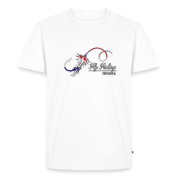 Pêche à la mouche Croatie pêcheur cadeau - T-shirt Premium bio Homme - blanc - Devant - Nico (187cm)