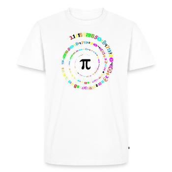 Cadeau de fête des maths Nerd Geek Irrational Humor - T-shirt Premium bio Homme - blanc - Devant - Nico (187cm)