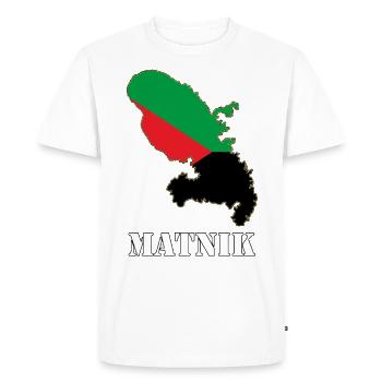Pays la Martinique Matnik. Fierté des couleurs. - T-shirt Premium bio Homme - blanc - Devant - Nico (187cm)