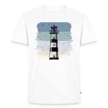 Phare dans le nord de l’Allemagne - T-shirt Premium bio Homme - blanc - Devant - Nico (187cm)