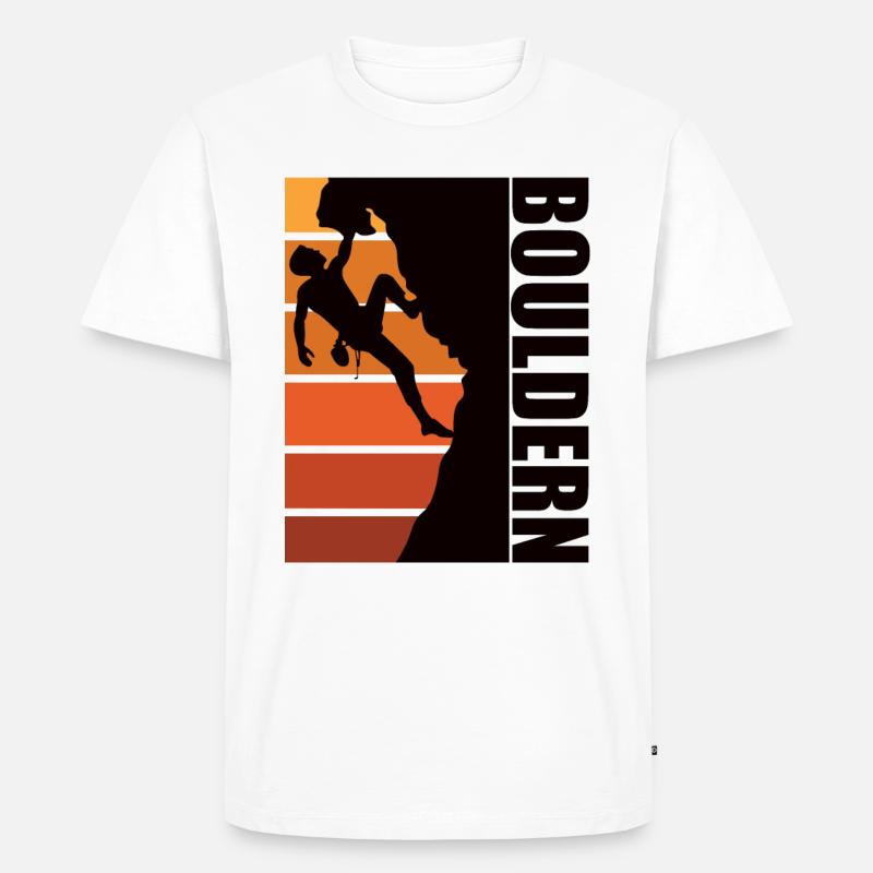 Bouldern - Boulderer - Männer Premium Bio T-Shirt - Weiß
