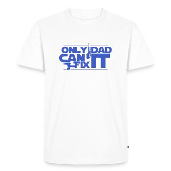 Only Dad can fix it - Men's Premium Organic T-Shirt - white - Front - Nico (187cm)