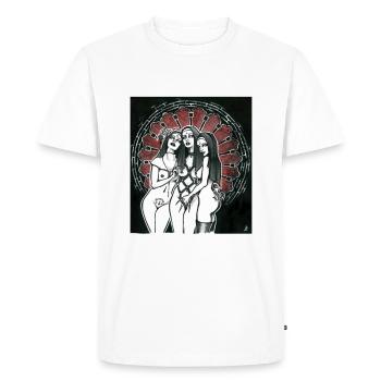 Three Sisters - Men's Premium Organic T-Shirt - white - Front - Nico (187cm)