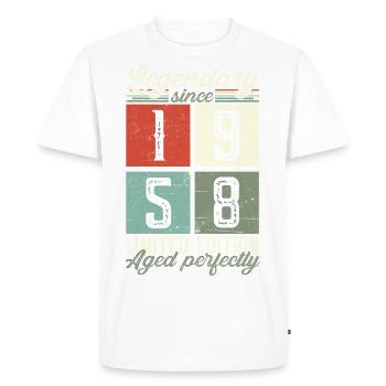 Légendaire depuis 1958 64ème anniversaire cadeau drôle - T-shirt Premium bio Homme - blanc - Devant - Nico (187cm)