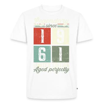 Légendaire depuis 1961 61ème anniversaire cadeau drôle - T-shirt Premium bio Homme - blanc - Devant - Nico (187cm)