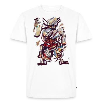 Résumé des samouraïs - T-shirt Premium bio Homme - blanc - Devant - Nico (187cm)