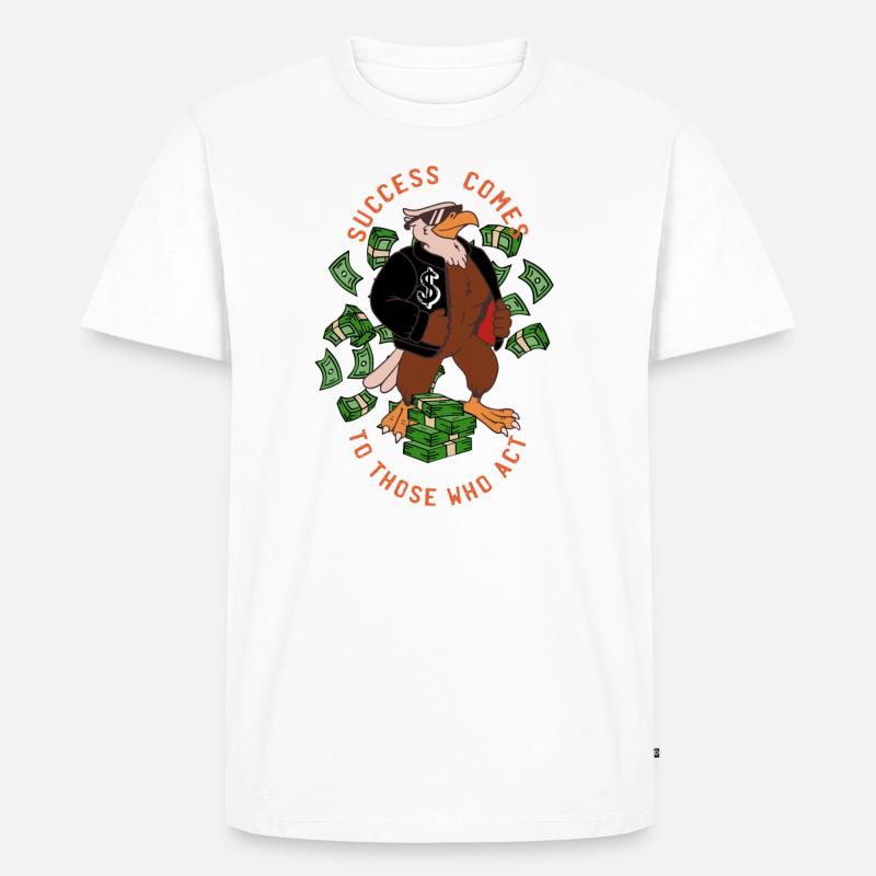 Success Eagle - Männer Premium Bio T-Shirt - Weiß