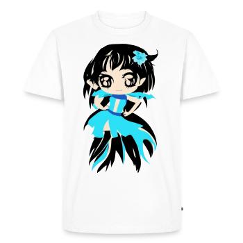 Belle robe d’Halloween mignonne Chibi Witch girl - T-shirt Premium bio Homme - blanc - Devant - Nico (187cm)