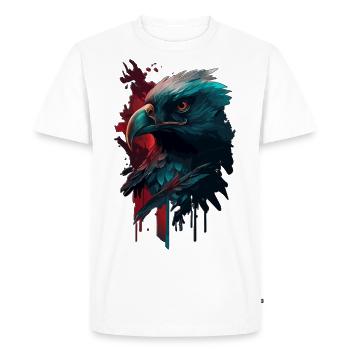 Refresh your wardrobe with blood eagle style - Men's Premium Organic T-Shirt - white - Front - Nico (187cm)