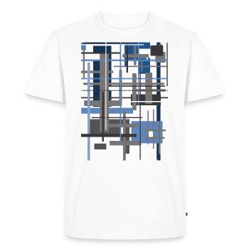 Pattern Architecture - Futurism Abstract - Men's Premium Organic T-Shirt - white - Front - Nico (187cm)