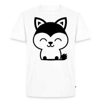 Fox - Men's Premium Organic T-Shirt - white - Front - Nico (187cm)
