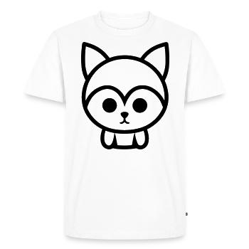 Fox - Men's Premium Organic T-Shirt - white - Front - Nico (187cm)