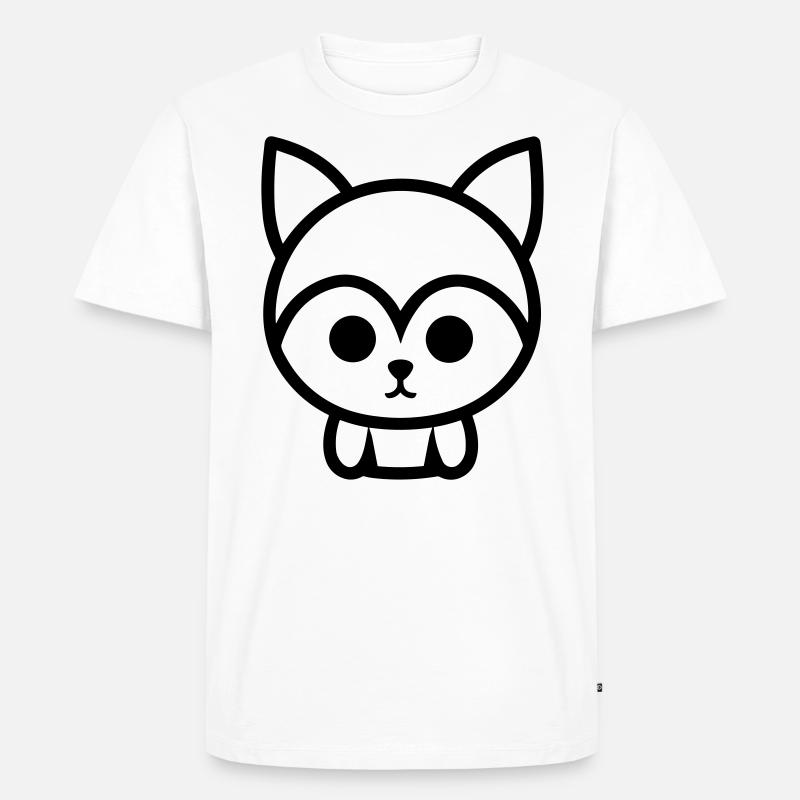 Fuchs - Männer Premium Bio T-Shirt - Weiß