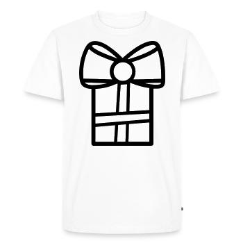 Petite boite cadeau - T-shirt Premium bio Homme - blanc - Devant - Nico (187cm)