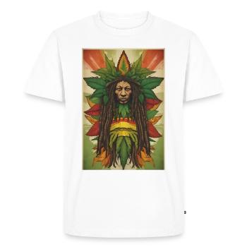 logo rasta - T-shirt Premium bio Homme - blanc - Devant - Nico (187cm)