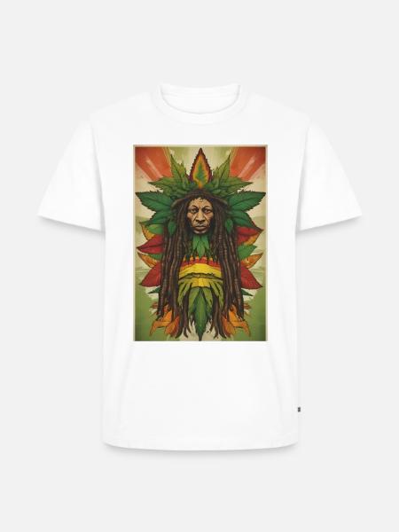 Rasta logo - Men's Premium Organic T-Shirt - white