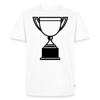 trophy - Men's Premium Organic T-Shirt - white - Front - Nico (187cm)