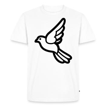 Colombe - T-shirt Premium bio Homme - blanc - Devant - Nico (187cm)