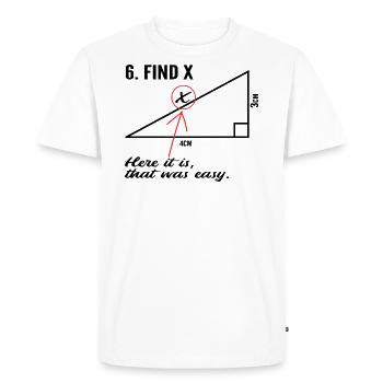Find x - Men's Premium Organic T-Shirt - white - Front - Nico (187cm)