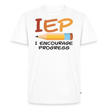 IEP SPED Teacher Art | Special Education Teacher - Men's Premium Organic T-Shirt - white - Front - Nico (187cm)