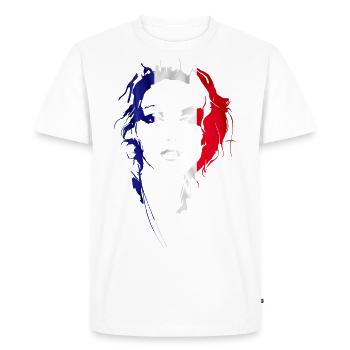 Visage franc - T-shirt Premium bio Homme - blanc - Devant - Nico (187cm)