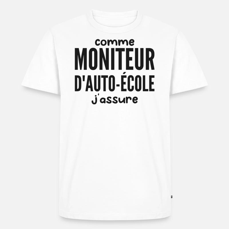 Fahrschul-Instruktor - Männer Premium Bio T-Shirt - Weiß