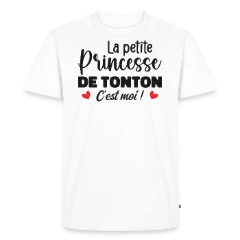 La petite princesse de tonton - T-shirt Premium bio Homme - blanc - Devant - Nico (187cm)