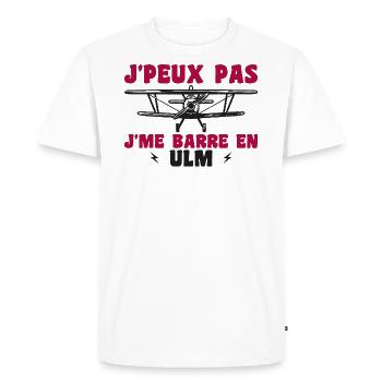 Avion Humour Ulm - T-shirt Premium bio Homme - blanc - Devant - Nico (187cm)
