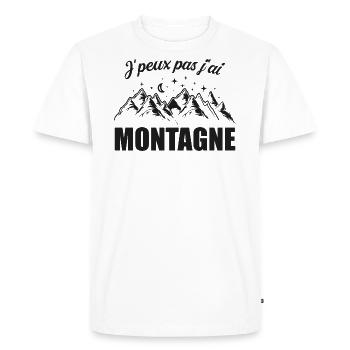 I can't I have Mountain Humor - Men's Premium Organic T-Shirt - white - Front - Nico (187cm)