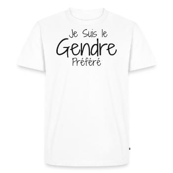 Schwiegersohn Humor, Schwiegersohn Idealer Humor - Männer Premium Bio T-Shirt - Weiß - Vorne - Nico (187cm)