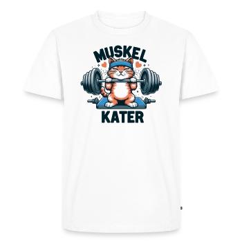 Douleurs musculaires - T-shirt Premium bio Homme - blanc - Devant - Nico (187cm)