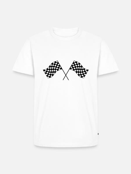 Chequered flag - Men's Premium Organic T-Shirt - white