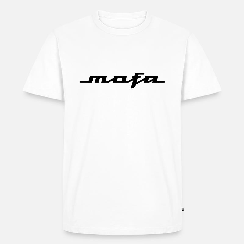Mofa Logo Parodie (v2) - Männer Premium Bio T-Shirt - Weiß