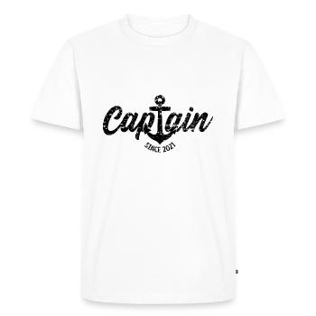 2021 CAPTAIN SINCE - Men's Premium Organic T-Shirt - white - Front - Nico (187cm)