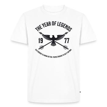 The Year of Legends 1977 Vintage Vintage Design - Men's Premium Organic T-Shirt - white - Front - Nico (187cm)