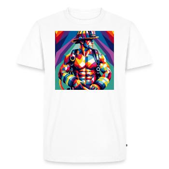 Héros des flammes - T-shirt Premium bio Homme - blanc - Devant - Nico (187cm)