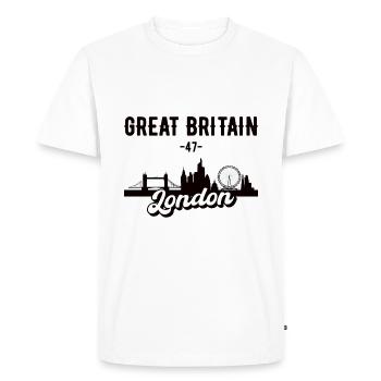 Grande-Bretagne Londres Skyline Cadeau - T-shirt Premium bio Homme - blanc - Devant - Nico (187cm)